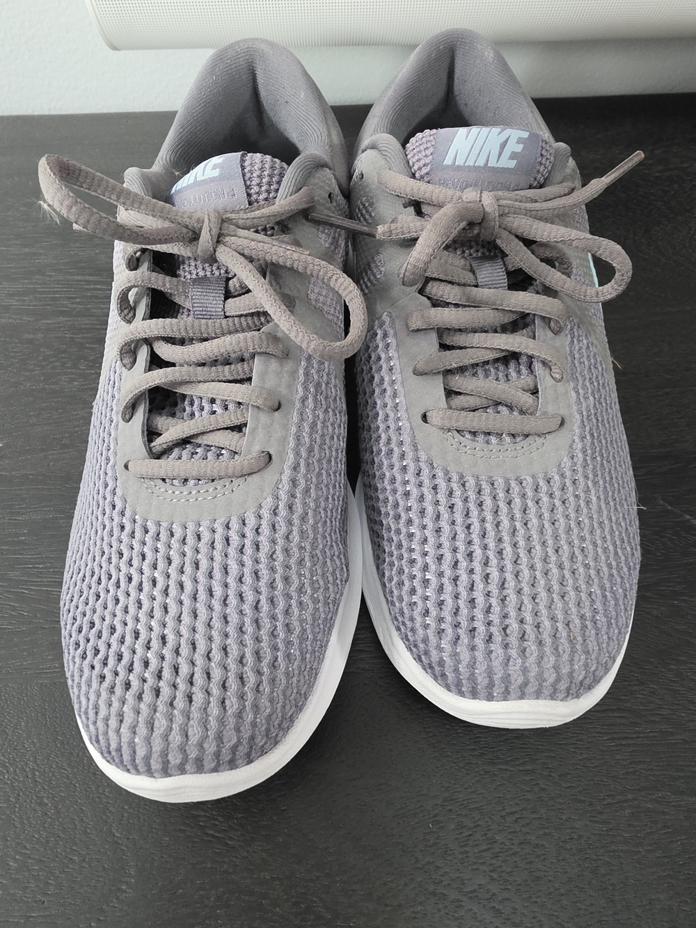 Nike Women’s Gray & Light Blue Training Sneakers - Picture 2 of 4